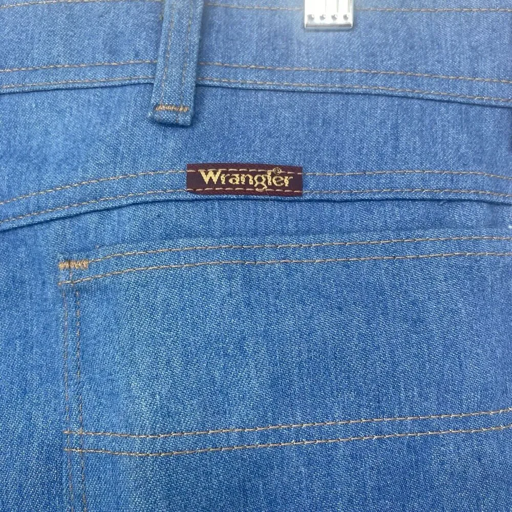 Vintage Wrangler Jeans Mens 42x30 Pale Blue Western Cowboy Denim USA